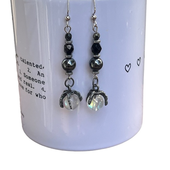 Hand crafted Dragon claw hematite earrings - Picture 7 of 12